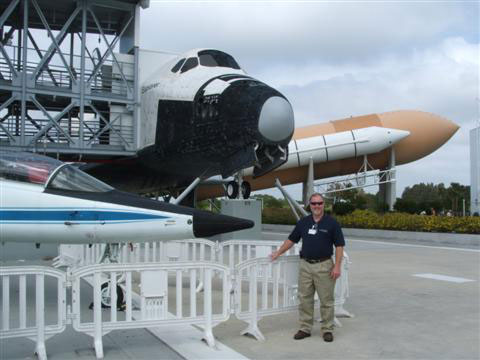 Mike at KSC Visitor's Center